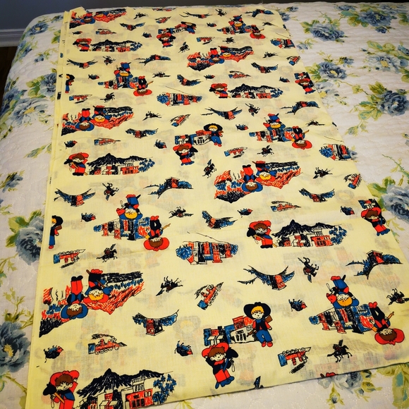 Vintage Unused Cotton Cowboy Fabric ~ 4 Metres - Picture 9 of 14